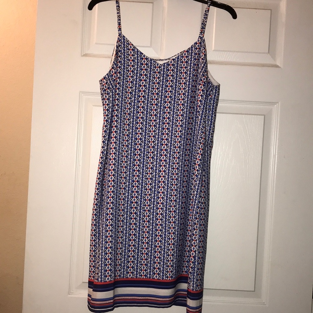 Blue and orange sundress